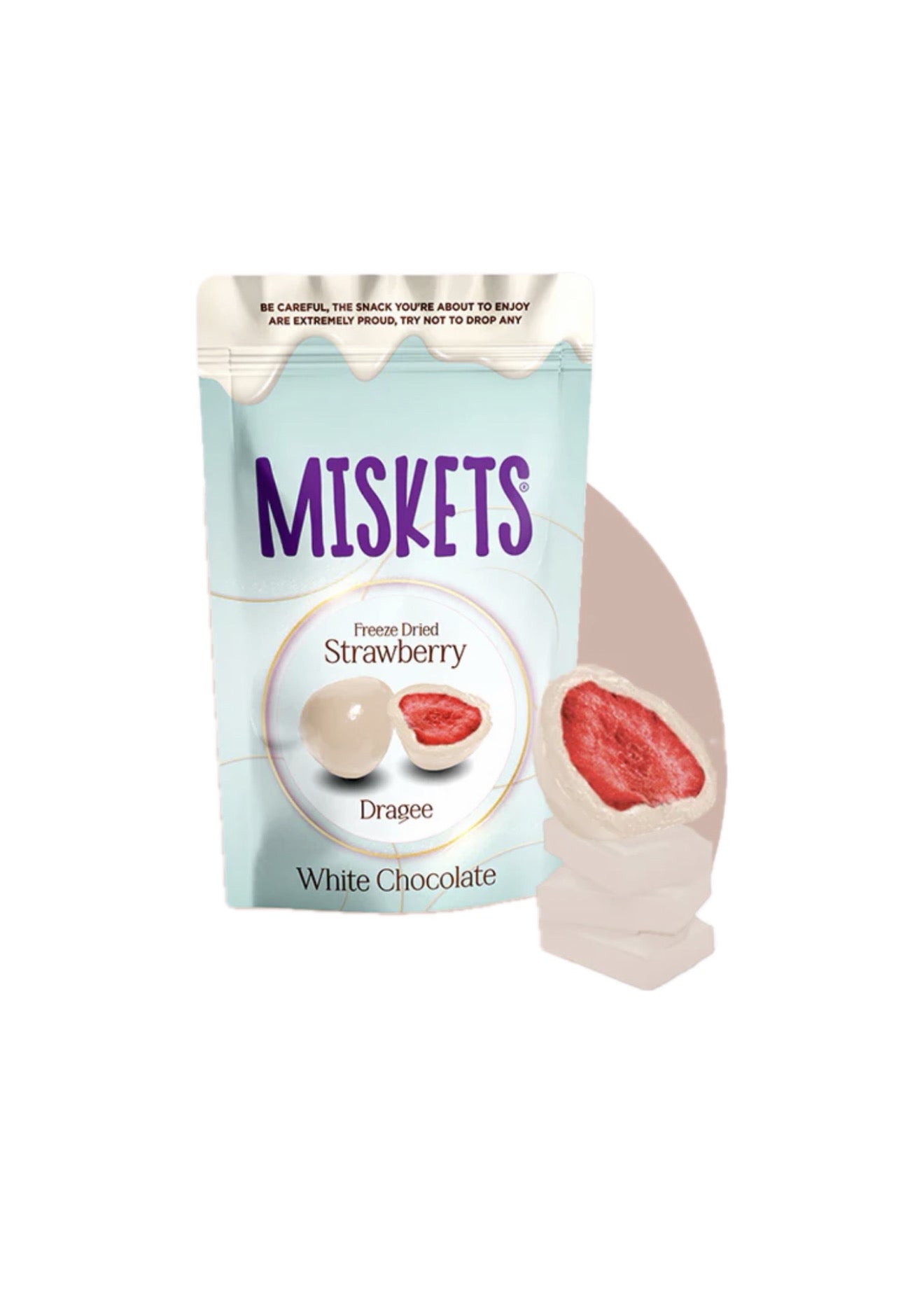 Miskets Fragole essiccate ricoperte di Cioccolato Bianco