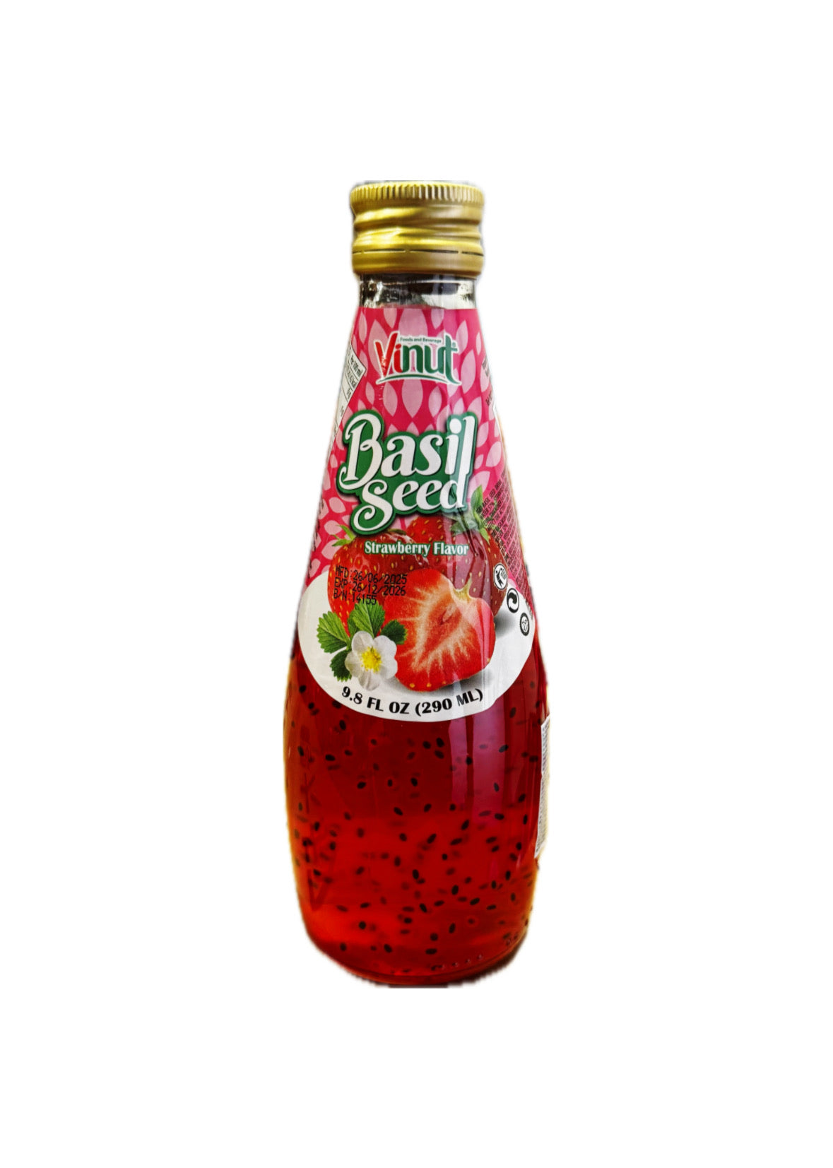 Bevanda gusto Fragola con Semi di Basilico