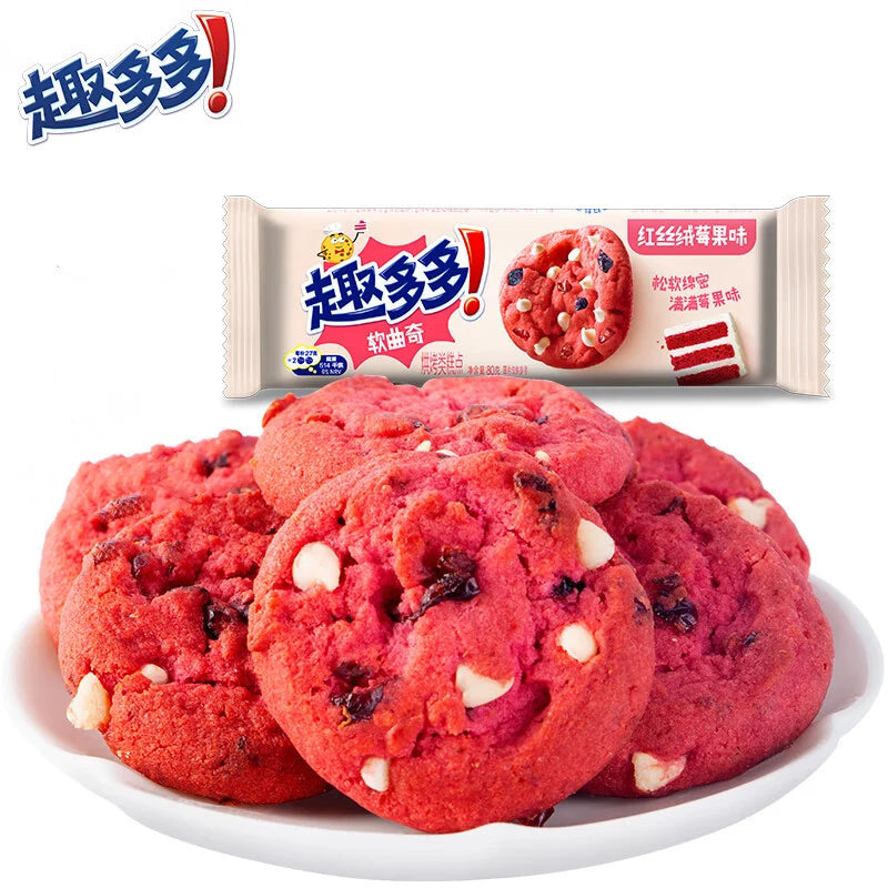 Cookies Red Velvet e frutti di bosco